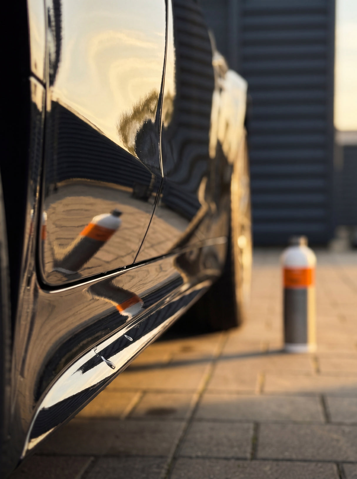 Koch-Chemie Teerwäsche A Ergebnis nach Abspülen — sauberer Lack