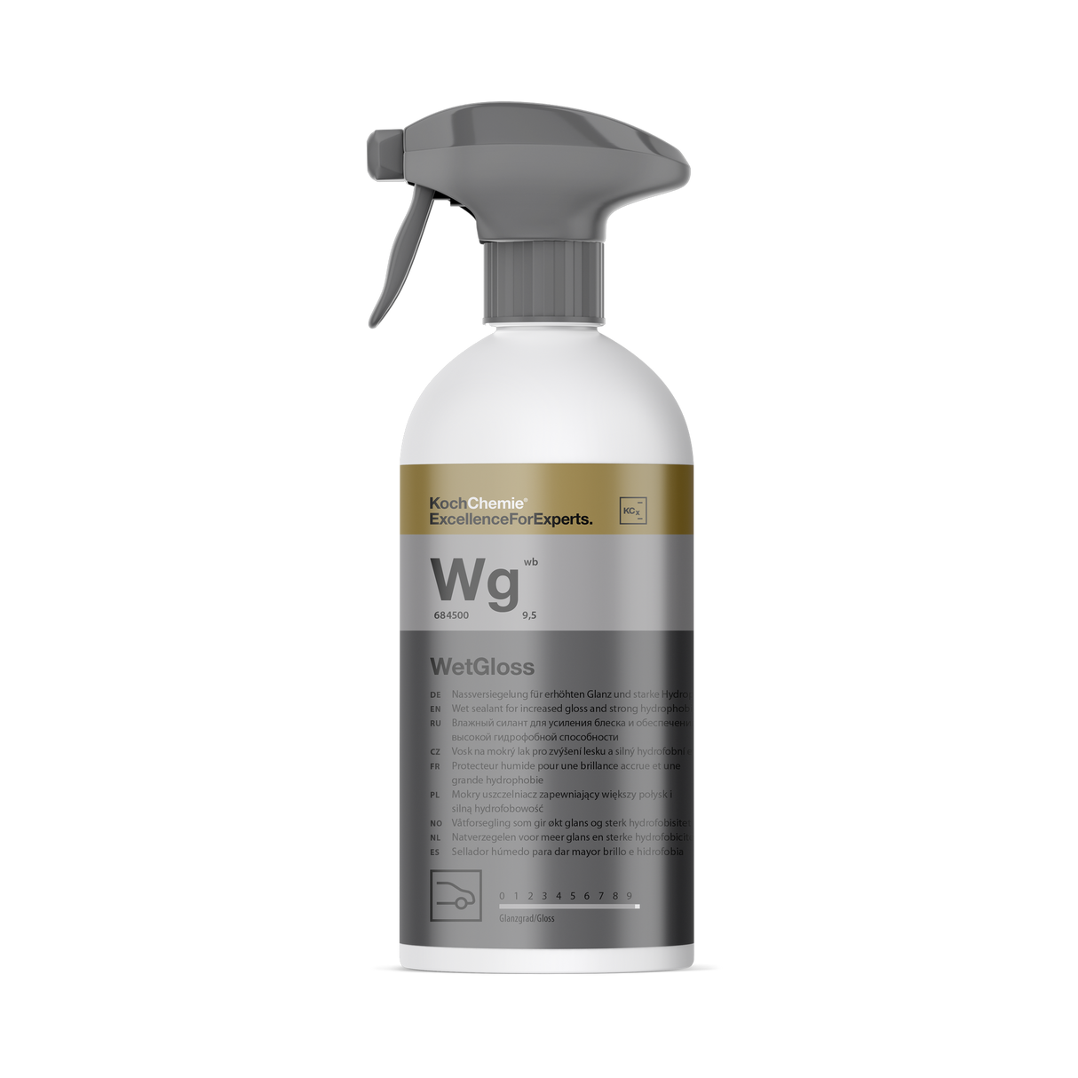 WetGloss "Wg" Wet Sealant for increased gloss and strong hydrophobicity