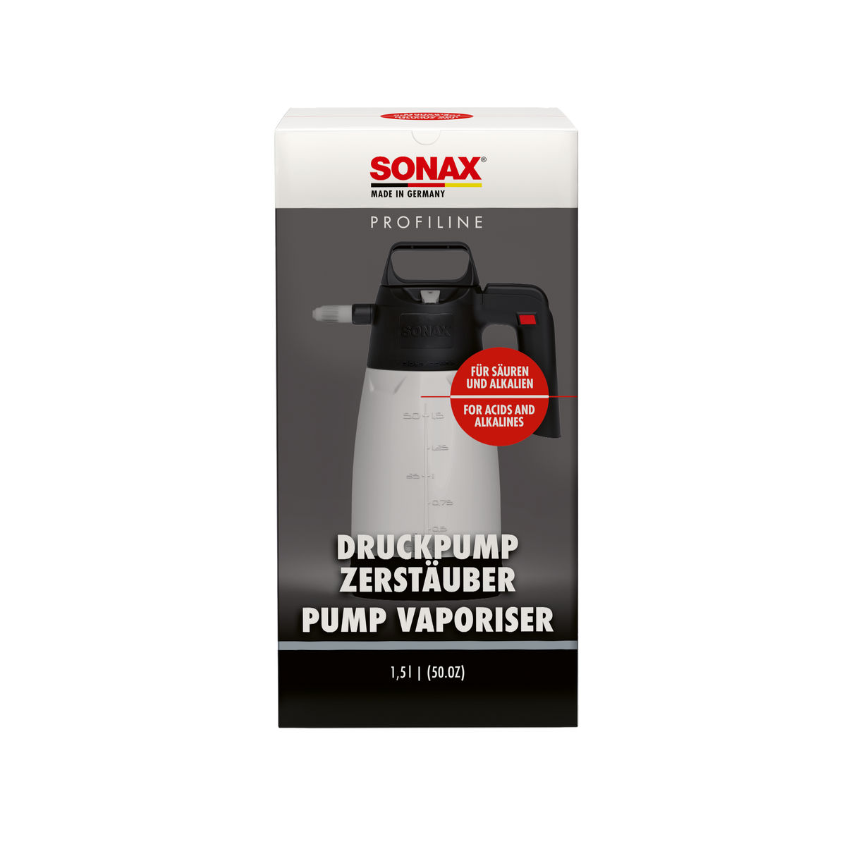 PROFILINE DruckpumpZerstäuber für Säuren+Alkalien Sprühflasche | Detailing1