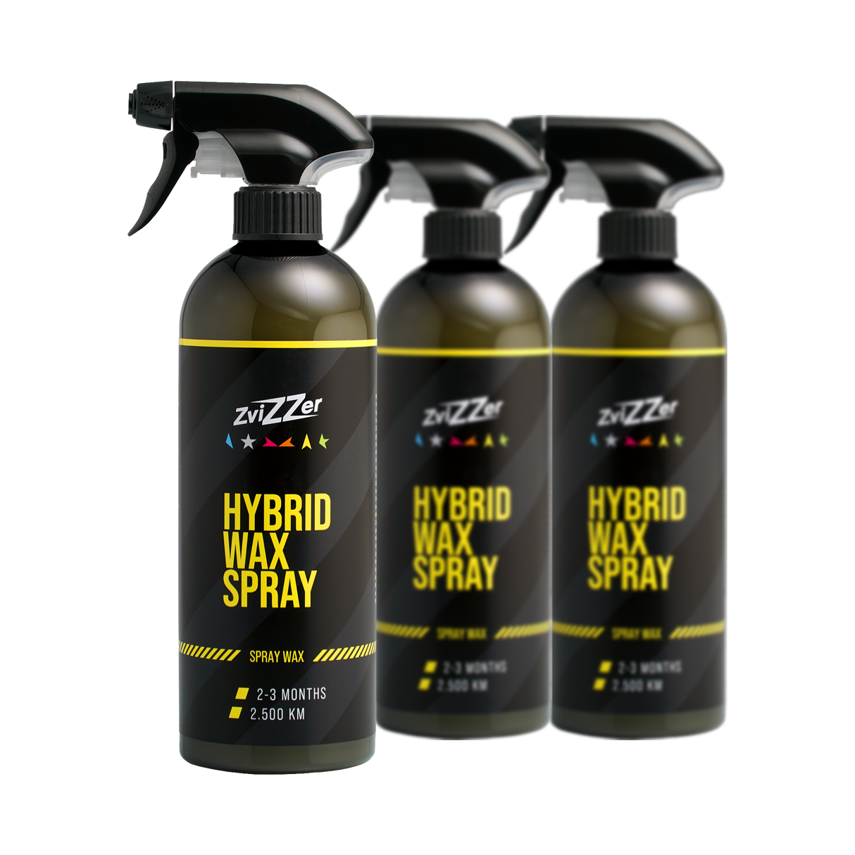 ZviZZer Hybrid Wax Spray — Sprühwachs 500 ml / 3er-Set