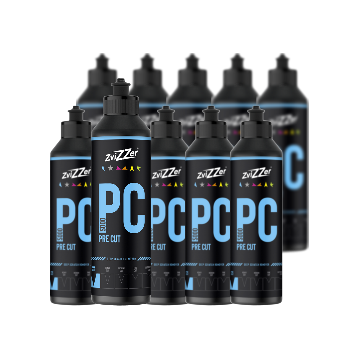 ZviZZer PC 5000 "Pre Cut" (Blau) — Schleifpolitur 250 ml / 10er-Set