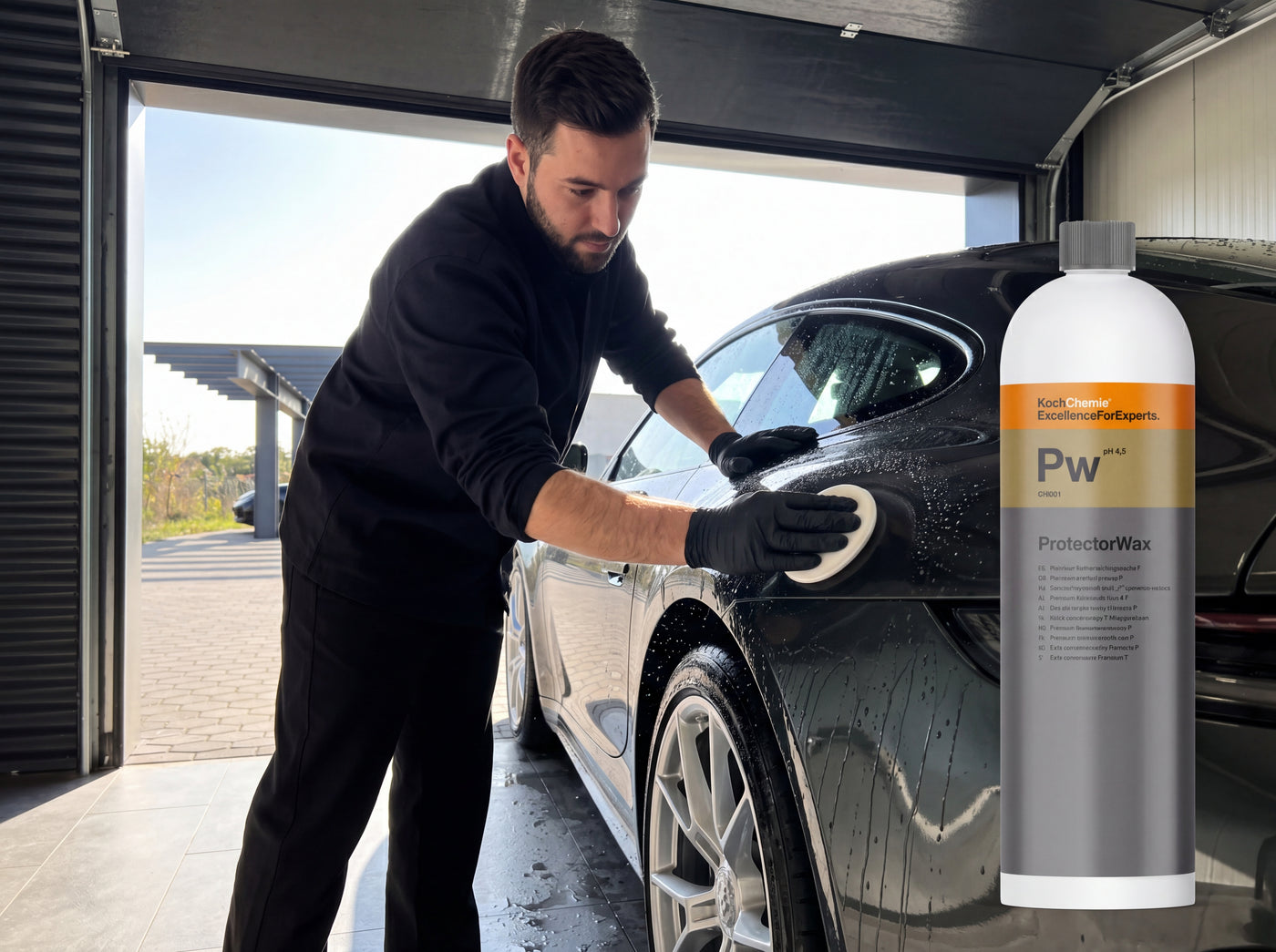 Detailing1 Hero: Wachsversiegelung — Sommerauftakt — Lackschutz mit Protector Wax (Desktop)