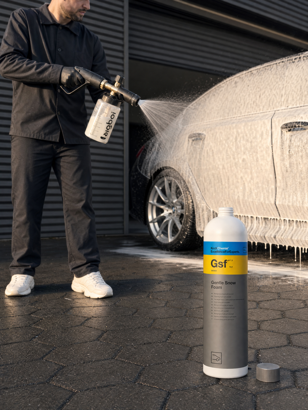 Detailing1 Hero: Snow Foam Gsf Vorwäsche im Carport (Mobile)