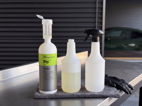 Konzentrat-Misch-System mit Koch-Chemie Dosing Cap HDPE-Flasche und Sprühkopf