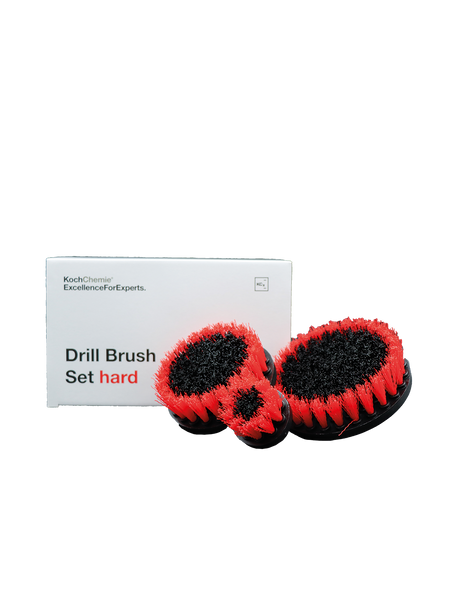 Koch-Chemie Drill Brush Set "Hard" — Harte Bürstenaufsätze für Bohrschrauber (Rot)