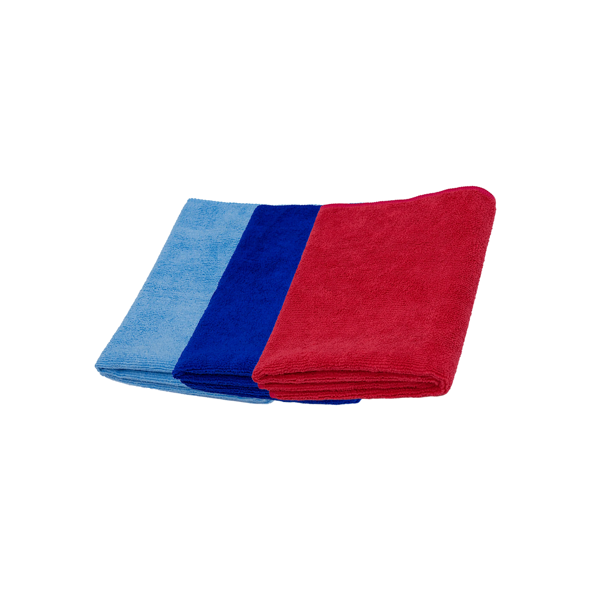 Car Wash 3er Set "BMW M" 320GSM Mikrofasertücher (Hellblau + Blau + Rot)