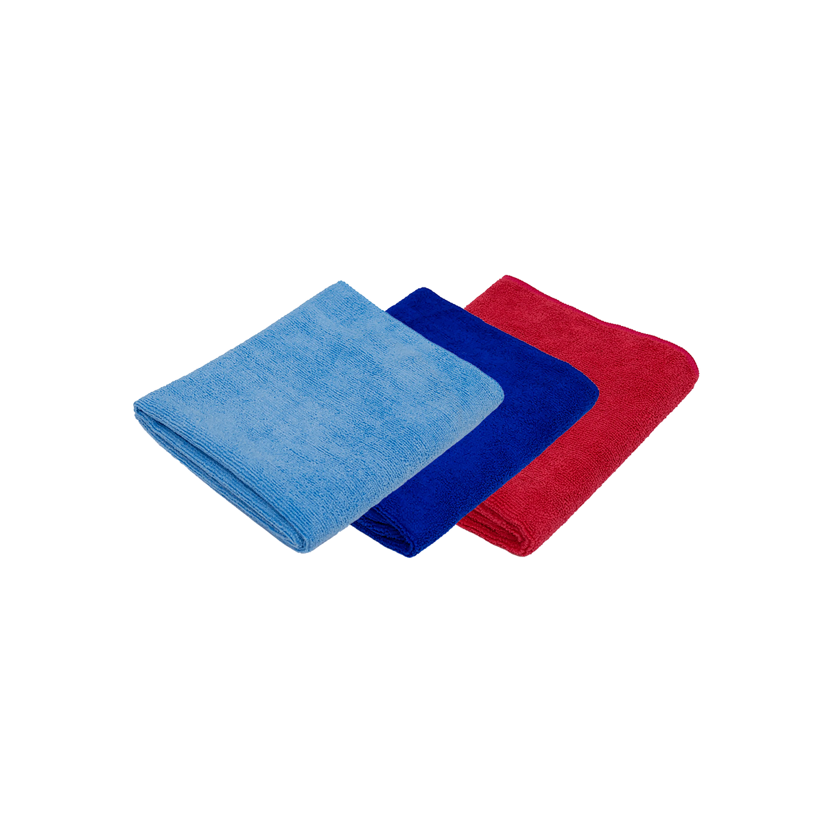 Car Wash 3er Set "BMW M" 320GSM Mikrofasertücher (Hellblau + Blau + Rot)