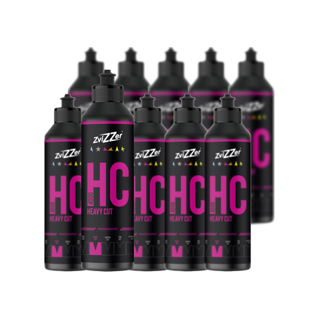 ZviZZer HC 4000 "Heavy Cut" (Rot) — Schleifpolitur 250 ml / 10er-Set